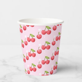 Vasos De Papel Fiesta de cumpleaños 1 Cute Cherry