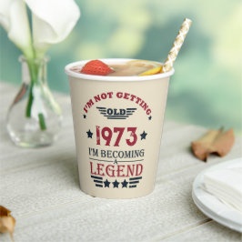 Vasos De Papel Fiesta de cumpleaños 50 vintage personalizada