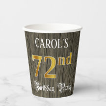 Fiesta de cumpleaños 72 — Luces de Faux Gold y Fau