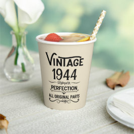 Vasos De Papel Fiesta de cumpleaños 80 vintage personalizada