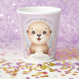 Vasos De Papel Fiesta de cumpleaños banal de ortín acuático para