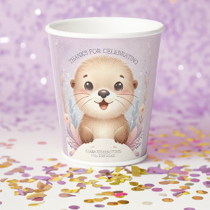 Vasos De Papel Fiesta de cumpleaños banal de ortín acuático para 