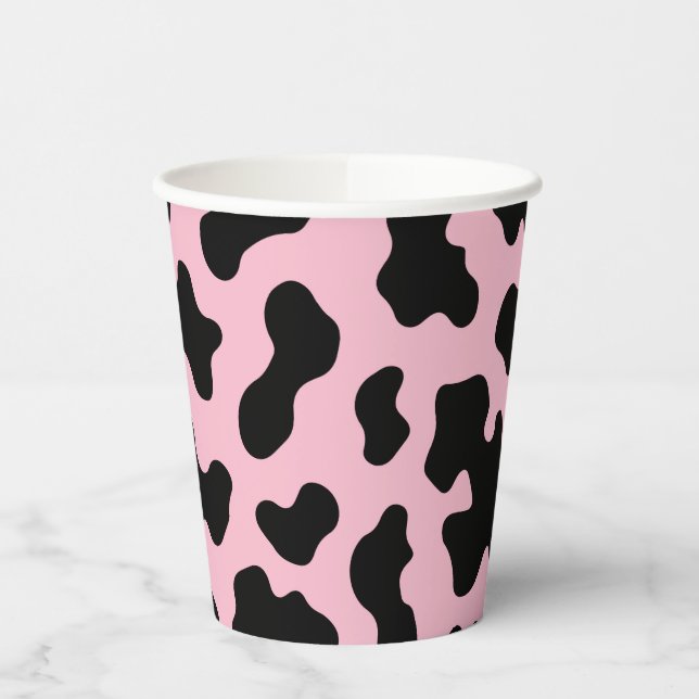 Vasos De Papel Fiesta de Cumpleaños con Estampado de Cuero de Vac (Izquierda)