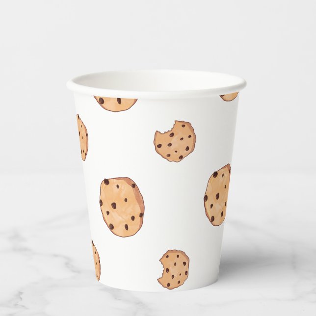 Vasos De Papel Fiesta de Cumpleaños con Galletas (Anverso)