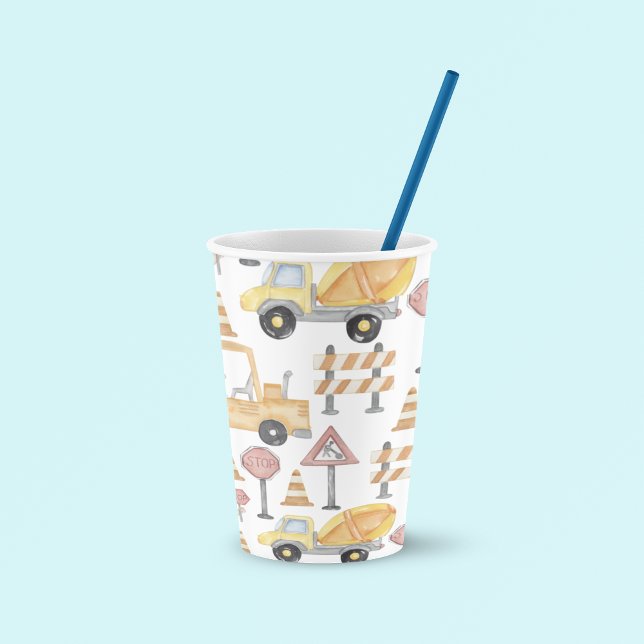 Vasos De Papel Fiesta de cumpleaños con tema de construcción (Subido por el creador)