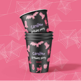 Vasos De Papel Fiesta de cumpleaños con temática de Halloween ros