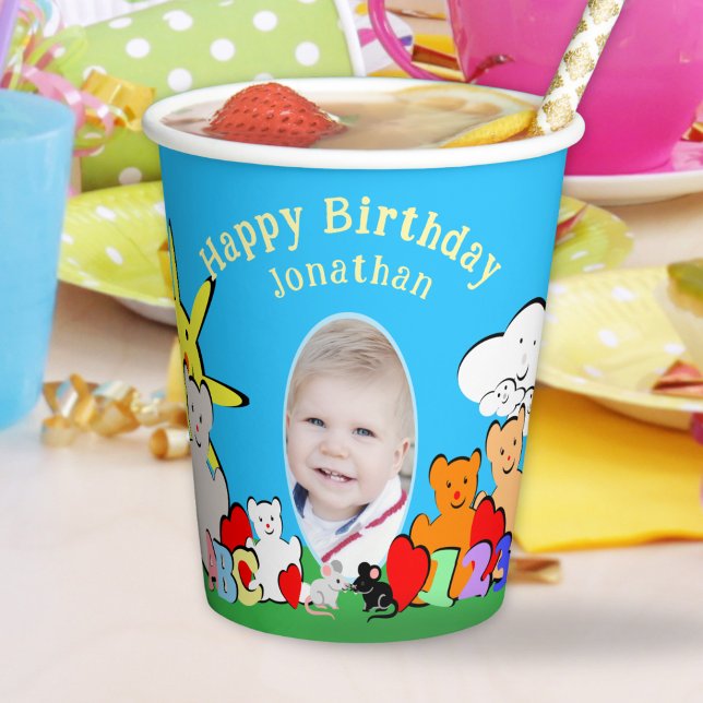 Vasos De Papel Fiesta de Cumpleaños de Animales Divertidos y Lind (Subido por el creador)