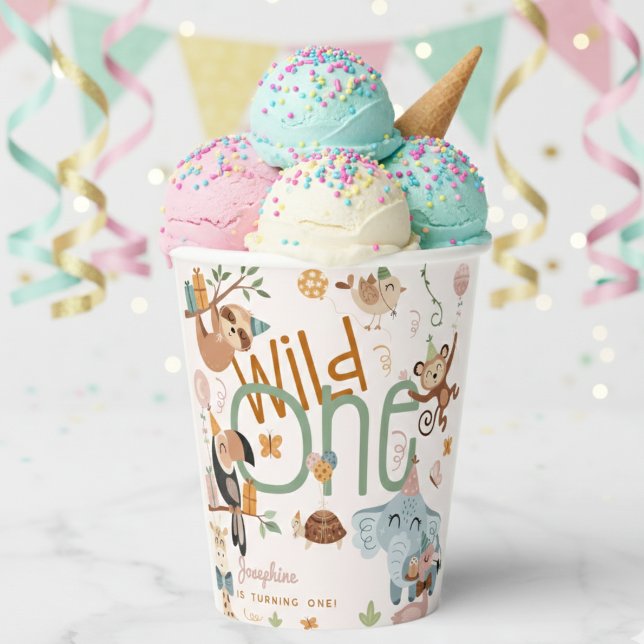 Vasos De Papel Fiesta de cumpleaños de animales salvajes de safar (Subido por el creador)