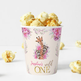 Vasos De Papel Fiesta de cumpleaños de animales salvajes de safar