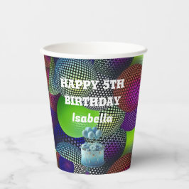 Vasos De Papel fiesta de cumpleaños de bailes con motivos de colo