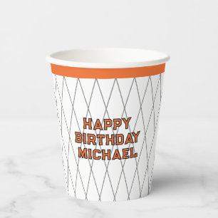 Vasos De Papel Fiesta de Cumpleaños de Baloncesto