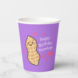 Vasos De Papel Fiesta de cumpleaños de cacahuate Personalizado Nu