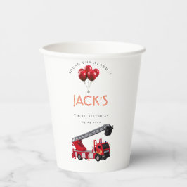 Vasos De Papel Fiesta de cumpleaños de Camión Rojo