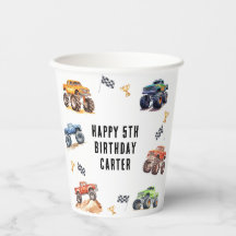 Fiesta de Cumpleaños de Camiones Monstruo para Niñ