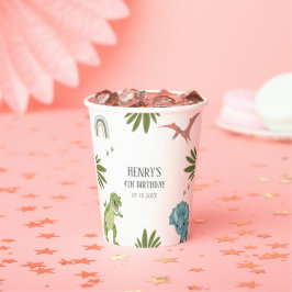 Vasos De Papel Fiesta de cumpleaños de Dinosaur
