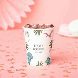 Vasos De Papel Fiesta de cumpleaños de Dinosaur