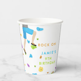 Vasos De Papel Fiesta de cumpleaños de escalada de rock