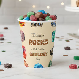 Vasos De Papel Fiesta de cumpleaños de geología roca gemela