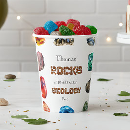 Vasos De Papel Fiesta de cumpleaños de geología roca gemela