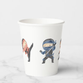 Vasos De Papel Fiesta de cumpleaños de guerreros de Ninja