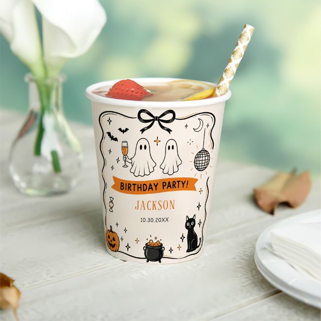Vasos De Papel Fiesta de cumpleaños de Halloween (Subido por el creador)