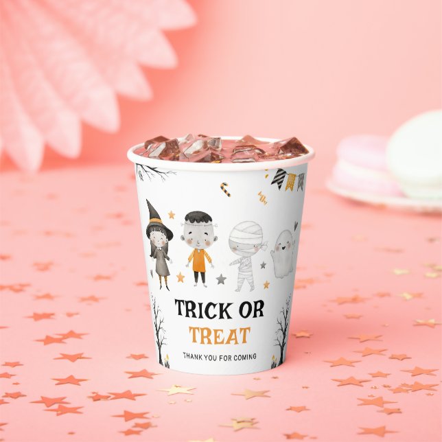 Vasos De Papel Fiesta de cumpleaños de Halloween para niños o par (in situ)