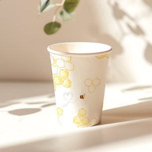 Vasos De Papel Fiesta de cumpleaños de Honey Bee