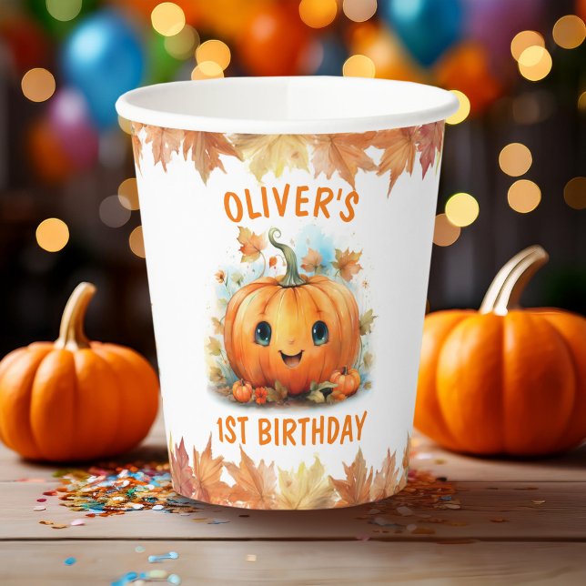 Vasos De Papel Fiesta de cumpleaños de la calabaza pequeña (Subido por el creador)