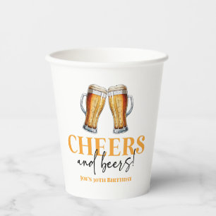 Vasos De Papel Fiesta de cumpleaños de la copa de cerveza con vít