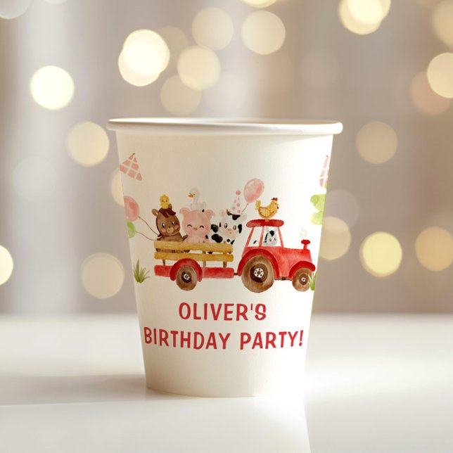 Vasos De Papel Fiesta de cumpleaños de los animales de la granja  (Subido por el creador)