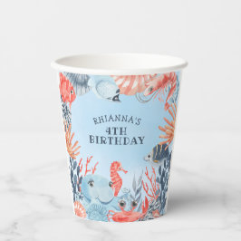 Vasos De Papel Fiesta de cumpleaños de los niños bajo el mar