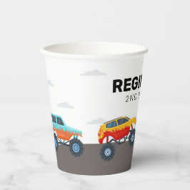 Vasos De Papel Fiesta de cumpleaños de Monster Truck