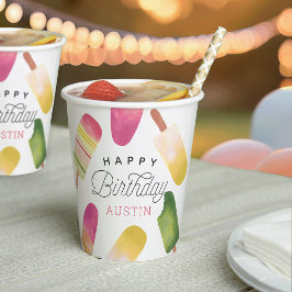 Vasos De Papel Fiesta de cumpleaños de niños con personalidad ros