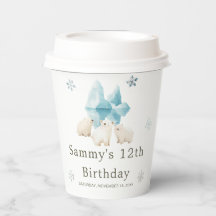 Fiesta de cumpleaños de ositos polares de invierno