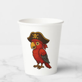 Vasos De Papel Fiesta de cumpleaños de Pirate Parrot