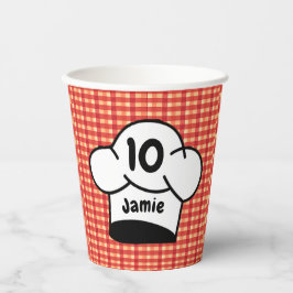 Vasos De Papel Fiesta de cumpleaños de Pizza Chef