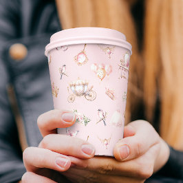 Vasos De Papel Fiesta de cumpleaños de Rubor Pink Princess Fairyt