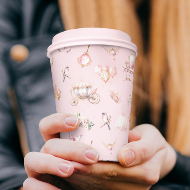 Vasos De Papel Fiesta de cumpleaños de Rubor Pink Princess Fairyt (Subido por el creador)