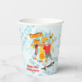 Vasos De Papel Fiesta de cumpleaños de Skate Park Fun Boy
