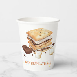 Vasos De Papel Fiesta de cumpleaños de S'mores