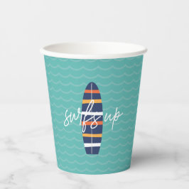 Vasos De Papel Fiesta de cumpleaños de Surf's Up tabla de surf y 