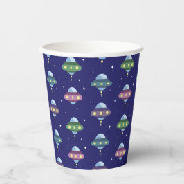 Vasos De Papel Fiesta de cumpleaños de UFO Space