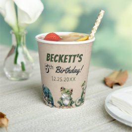 Vasos De Papel Fiesta de cumpleaños de un niño con temática repti