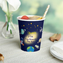 Fiesta de cumpleaños del astronauta espacial Cute