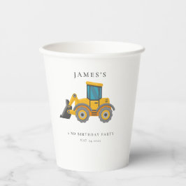 Vasos De Papel Fiesta de cumpleaños del camión de construcción