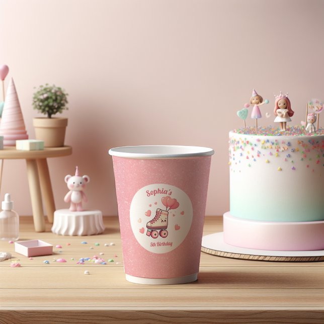 Vasos De Papel Fiesta de cumpleaños del Chica del Purpurina rosa  (Subido por el creador)