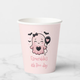 Vasos De Papel Fiesta de cumpleaños del fantasma de Halloween ros