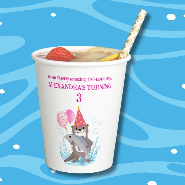 Vasos De Papel Fiesta de cumpleaños del mar de los Chicas rosados (Subido por el creador)