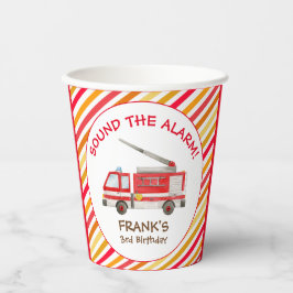Vasos De Papel Fiesta de cumpleaños del motor de bomberos