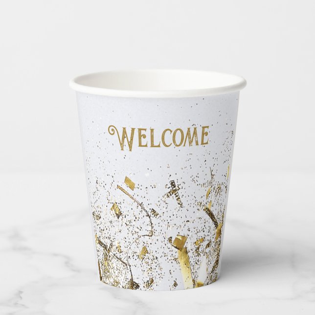 Vasos De Papel Fiesta de cumpleaños doble conjunta para adultos | (Reverso )